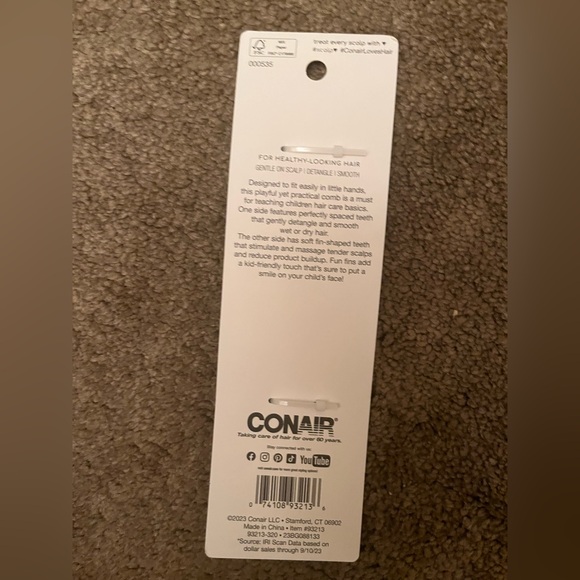 Conair Kids Green Comb w| Scales for Scalp Massage *BRAND NEW/ NEVER USED* - Picture 11 of 11